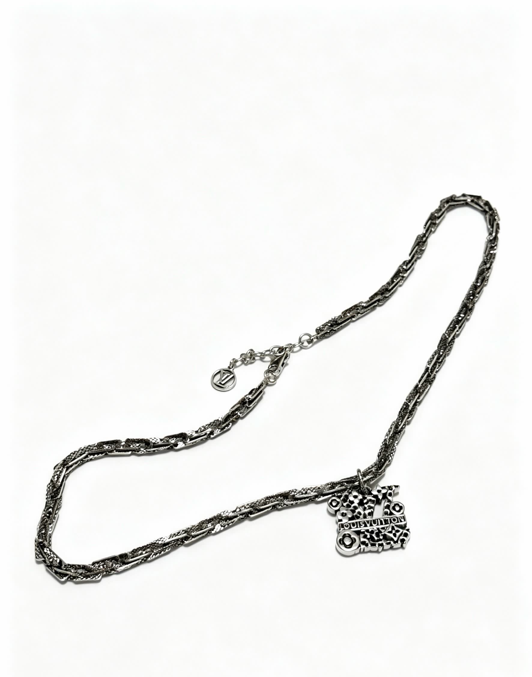 Louis Vuitton Silver Tone Chain Necklace